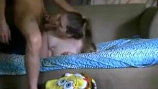 Emily gets her mouth fucked and does 69 on live webcam!