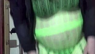 shy crossdresser enjoys homemade machine masturbation session