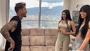 She says, Watch these hot latinas fuck their personal trainer in missionary and cowgirl positions.