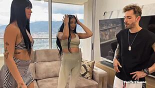 She says, Watch these hot latinas fuck their personal trainer in missionary and cowgirl positions.