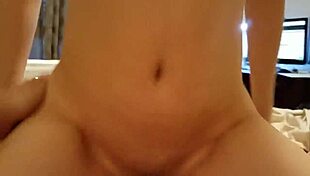 super wet asian wife rides husband to cum