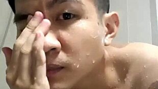 Top with huge cock dominating in gay action