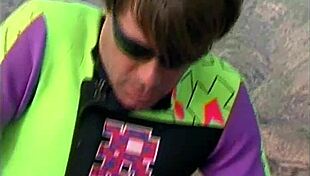 Ebony girl with big tits gives interracial blowjob in missionary.