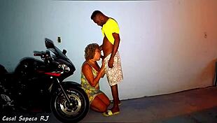 Caught sucking pornstar latina milf in public outdoor blowjob!