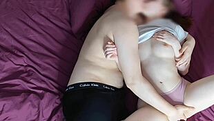 Redhot Fox Teen Bent Over in Cowgirl, Moaning in Orgasm from Rough Homemade Jacking.