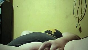 Fat boy's solo pleasure with a Lovense vibration