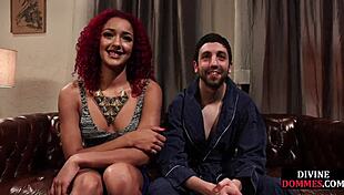 i watch my ebony girlfriend dominate with blowjob and cum spitting