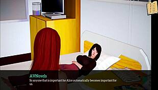 In my new family, milf brunette and redhead explore homemade 3d hentai