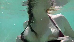 Public Exhibitionist German Teen Veronikavonk Flashes Big Boobs On Beach