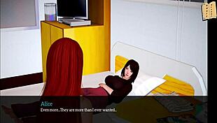 In my new family, milf brunette and redhead explore homemade 3d hentai