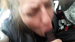 Hooker performs deepthroat blowjob on cock expertly