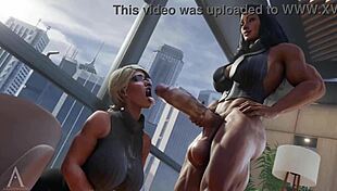 Futanari 3d sex in anime style