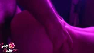 The bubble booty girl bends over for sensual doggystyle and spanking, capturing her orgasm up close.