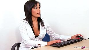 Female teacher says, 'Seduce me with your monster cock, young guy'