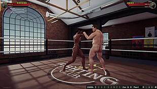 Ethan Vs Dela In Naked Fighter 3D Wrestling Bout