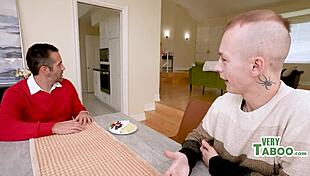 Stepmom Tests Girlfriend For Stepson In Taboo Threesome