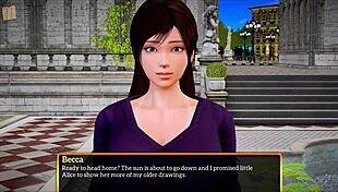 Exploring my new family in an anime game.