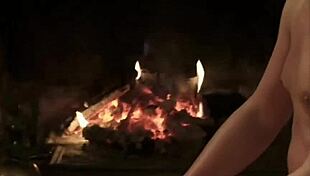 Couple enjoys relaxing anal ritual