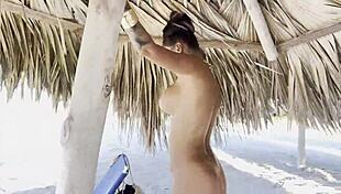 Monika fox masturbates and squirts outdoors