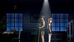 Teen lesbians fuck stepbrother in hentai!