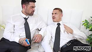 Passionate Gay Farewell Threesome