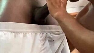 Gay pornstar sucks big black cock hard!