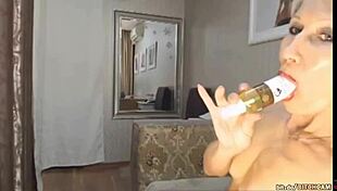 super fit gorgeous blonde milf plays and cums