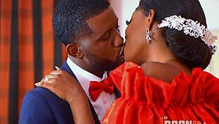 The bride gets rough pussy fucking and blowjob on her wedding day