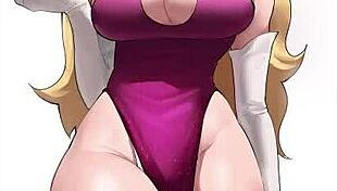 Princess peach hentai compilation with blonde bimbo's big tits and ass scenes