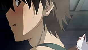 Teen lesbians fuck stepbrother in hentai!