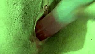 Brazilian teen 18+ performs solo fetish close-up with natural tits