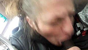 Hooker performs deepthroat blowjob on cock expertly