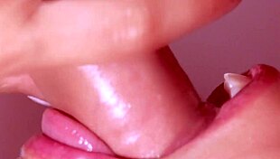 Petite slut's close-up POV blowjob will make you cum