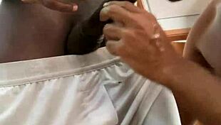 Gay pornstar sucks big black cock hard!