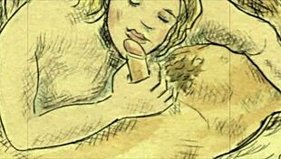 Wow, vintage erotic illustration in hentai cartoon anime!