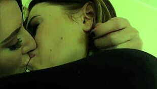 Assfetish babes enjoy foot licking in scissoring session.