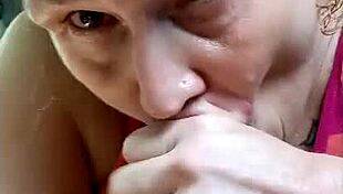 fl sw couple spitting cum in public car blowjob