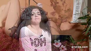 Why does this passionate German-Brazilian keep teasing while masturbating on camera?