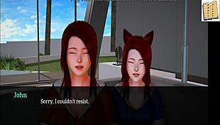 In my new family game, brunette and redhead milfs with big tits and asses engage in amateur fun