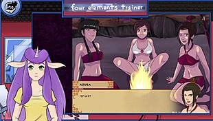 training the four elements in avatar game part 32