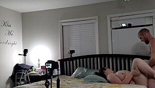 BBW Wife With Huge Natural Tits Fucked Hard And Cum On Belly.