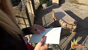 Lola Shines rides big dick in public POV session