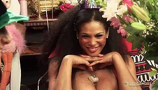 Gorgeous women enjoying group activities with men. They ride and cumshot in stockings