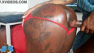 nikkistackzzz gets stuck and groped in wild ebony action. big tits and doggystyle in full part 1!