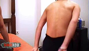 Young brunette hard fucked by two big dicks! 🔥