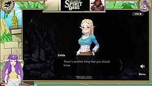 Blonde anime girl has sex and cum in Legend of the Spirit Orbs Zelda.