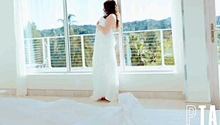 Petite teen Leana Lovings gets POV hardcore under sheets