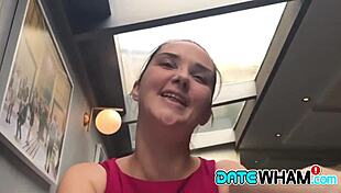 Tight Brunette With Small Tits Taking Hardcore Pussy Pounding In POV