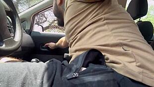 Stranger Watches Fat Whore Flash Big Tits And Wet Blowjob On Busy Street