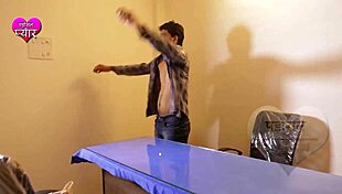 Boyfriend cheating at work with girlfriend